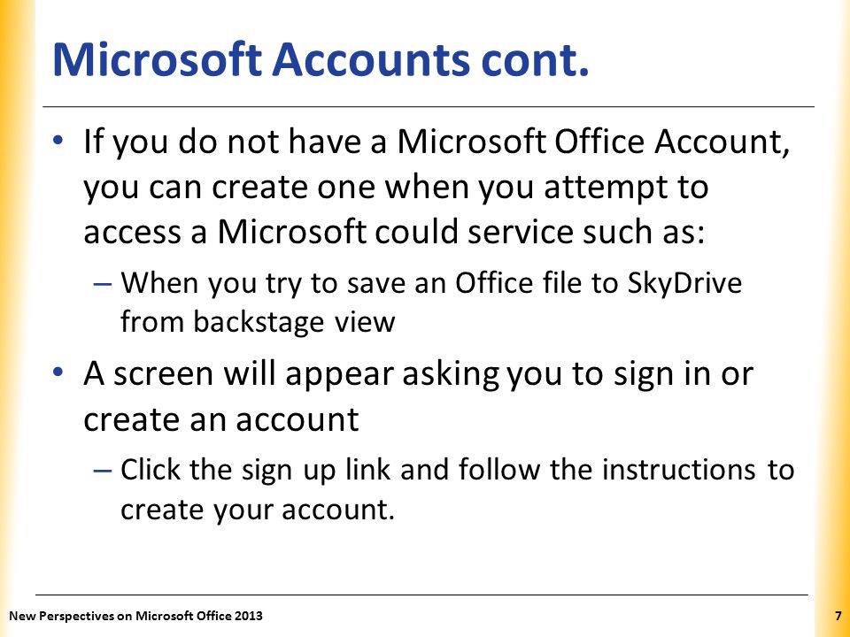 XP Microsoft Accounts cont.
