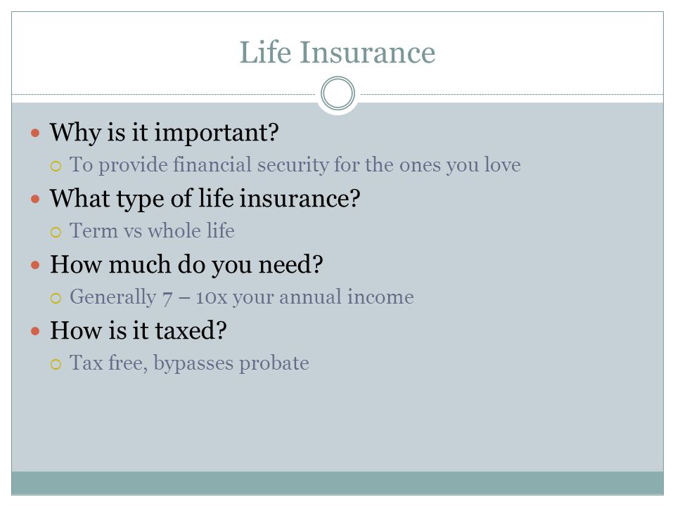 Life Insurance Why is it important.