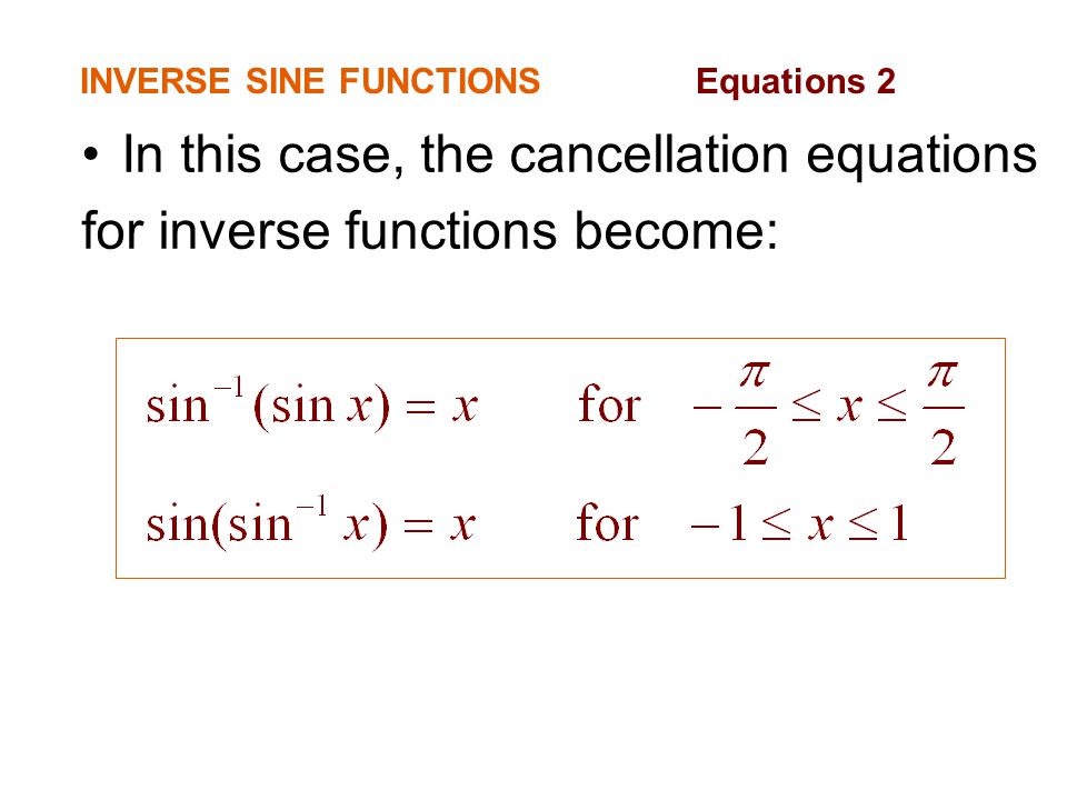 Inverse Trig Functions Diffeiation Section Ppt Inverse Trig Functions