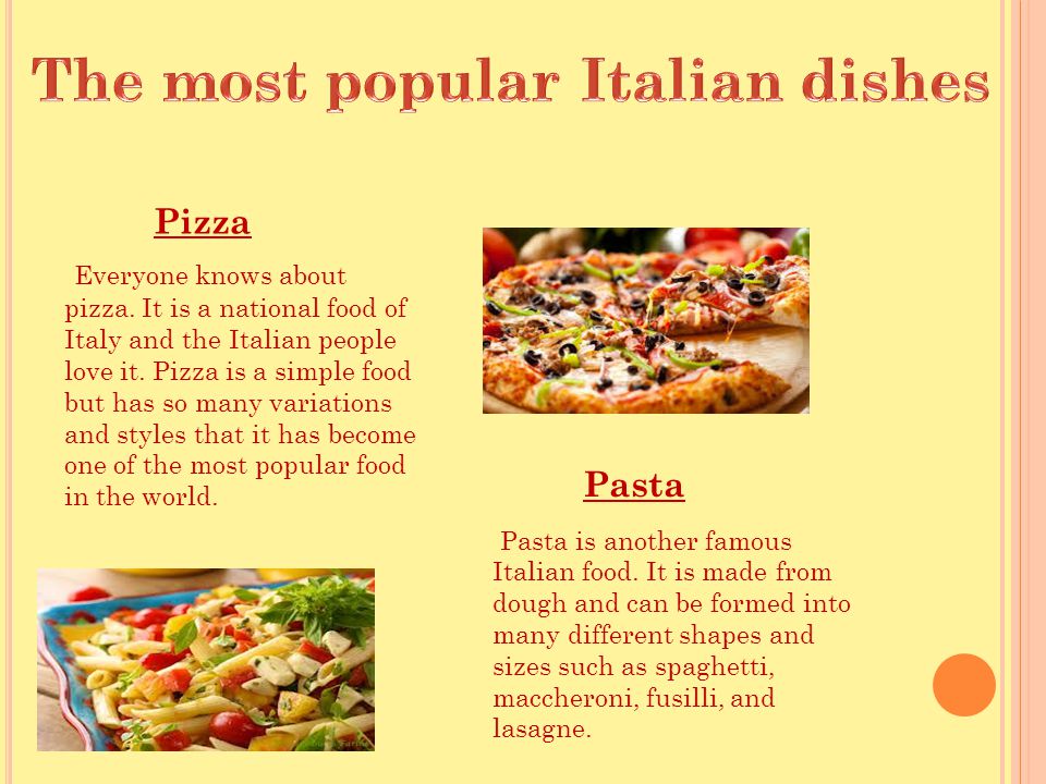 Dish на английском языке. Итальянская кухня сообщение. Italian Cuisine презентация. Итальянская еда презентация. Блюда итальянской кухни на английском.