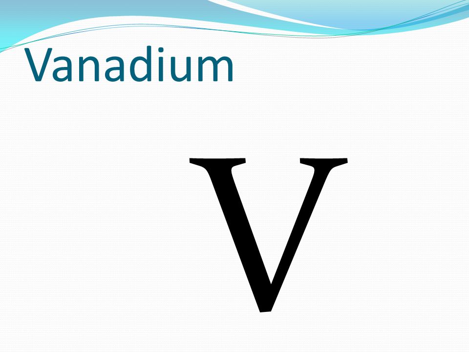 Vanadium V
