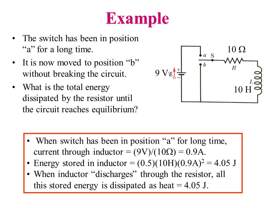 Example The switch has been in position a for a long time.