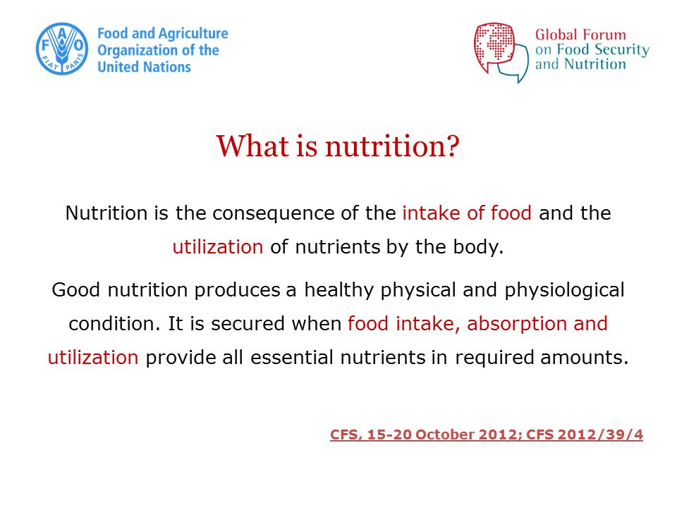 What is nutrition.