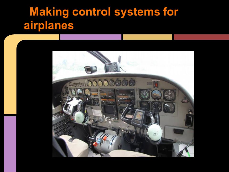 Making control systems for airplanes