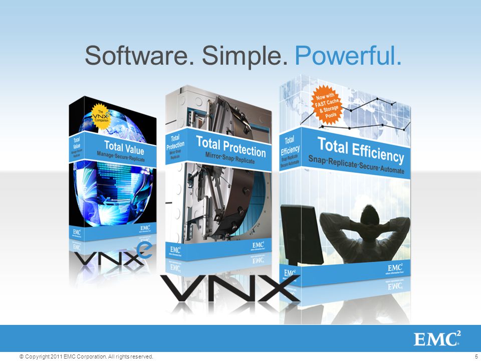 5© Copyright 2011 EMC Corporation. All rights reserved. Software. Simple.Powerful.