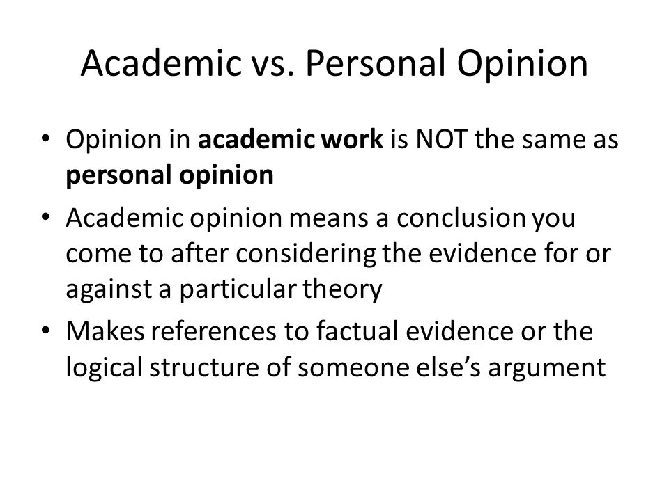 Academic vs.