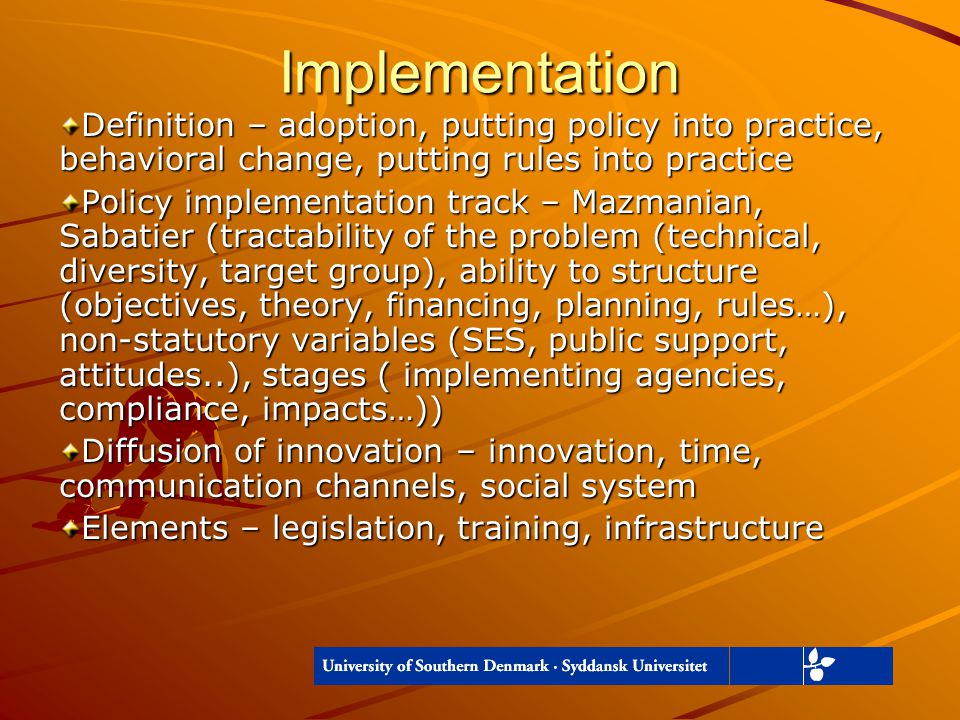policy implementation definition