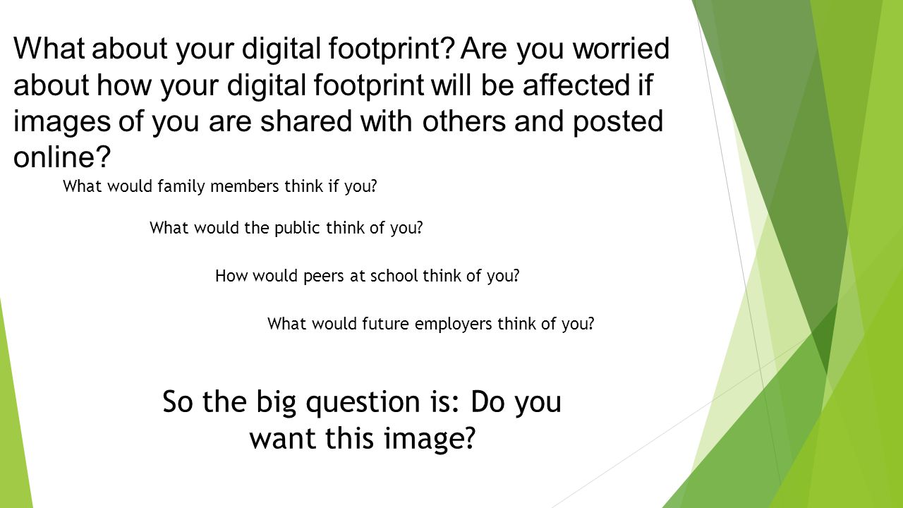 What about your digital footprint.