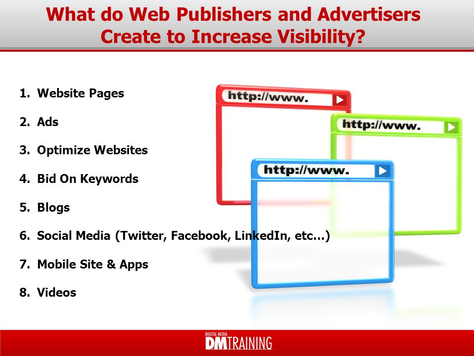 What do Web Publishers and Advertisers Create to Increase Visibility.