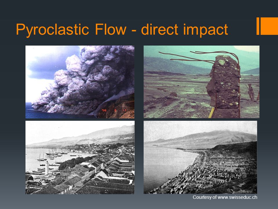 Pyroclastic Flow - direct impact Courtesy of