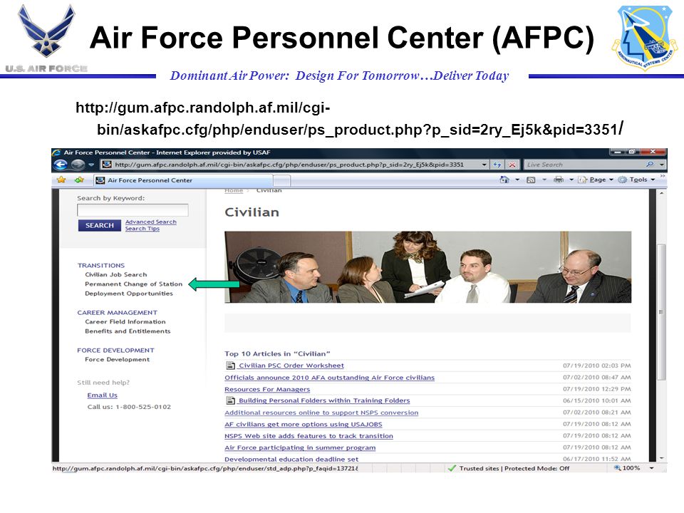 Dominant Air Power: Design For Tomorrow…Deliver Today   bin/askafpc.cfg/php/enduser/ps_product.php p_sid=2ry_Ej5k&pid=3351 / Air Force Personnel Center (AFPC)