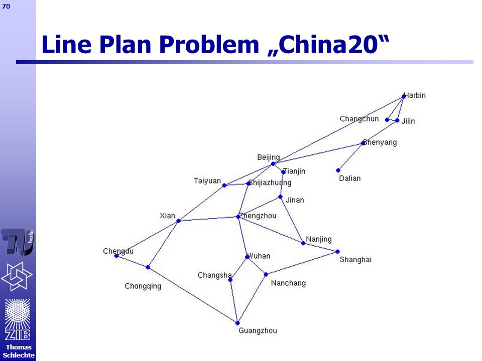 Thomas Schlechte 70 Line Plan Problem „China20