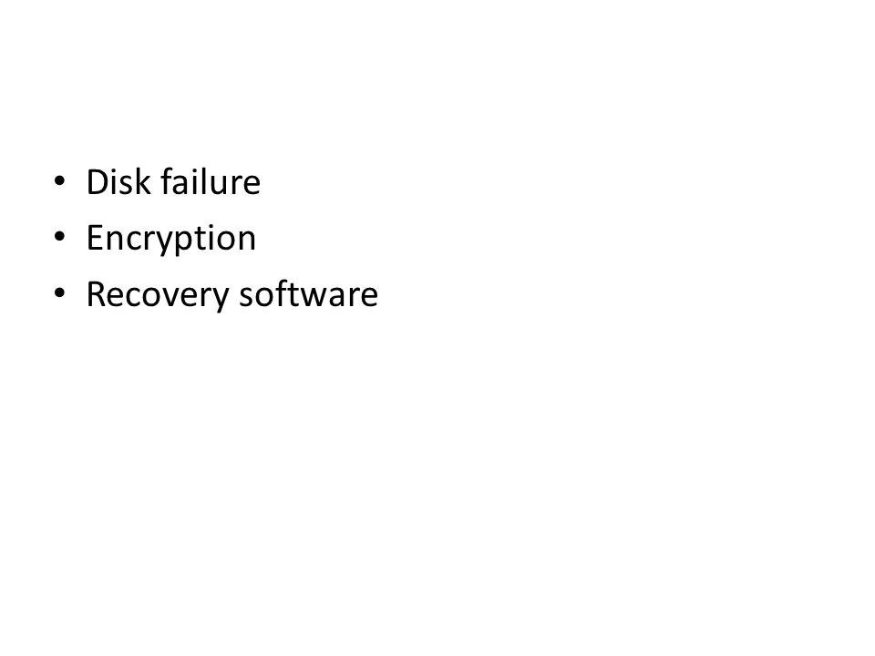 Disk failure Encryption Recovery software