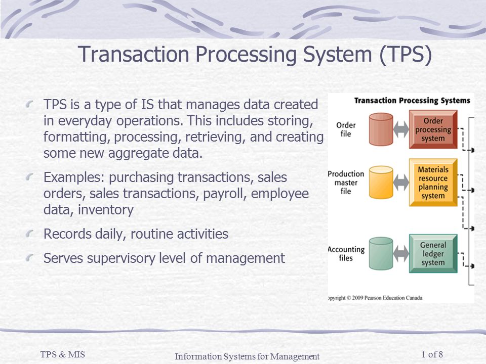 Transaction processing System. Системы (transaction processing Systems – TPS) на эксплуатационном уровне.. Процесс System. Transaction process System.