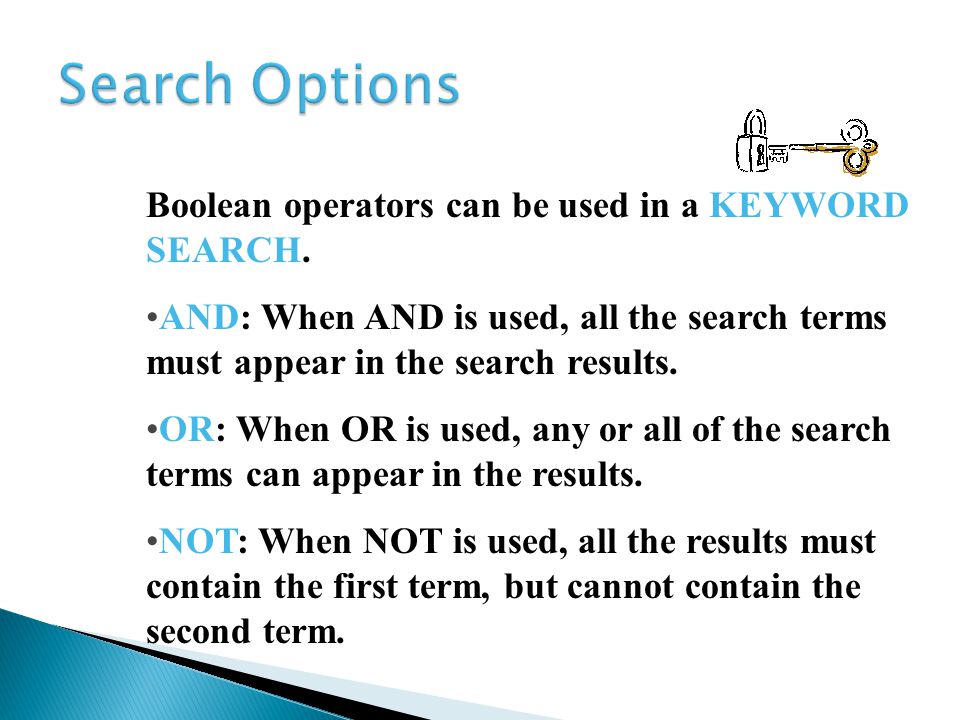To perform a Basic Search by Keyword: Type the search word(s) in the entry box.