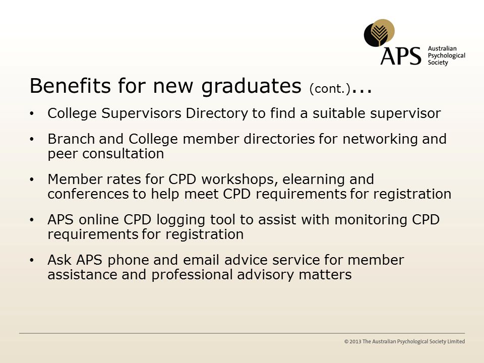 Benefits for new graduates (cont.)...