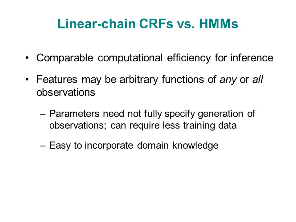 Linear-chain CRFs vs.