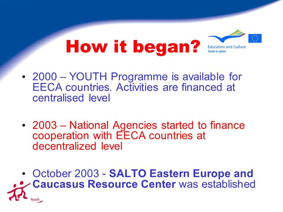 How it began – YOUTH Programme is available for EECA countries.