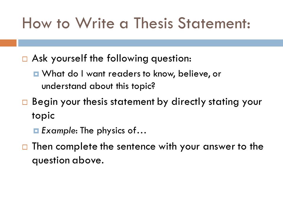 Thesis writing physics
