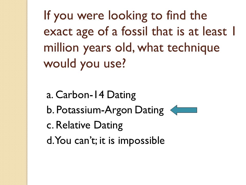 potassium argon dating fossils