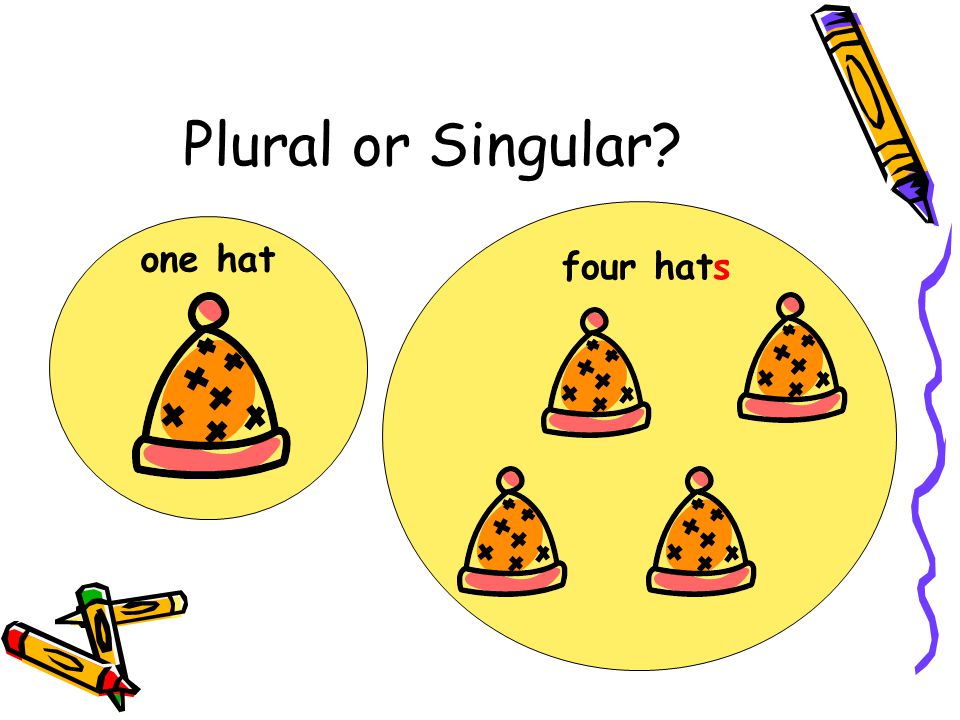 Plural or Singular one hat four hats