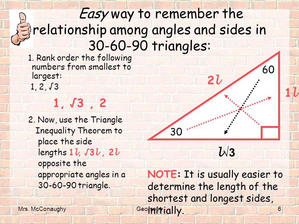 Mrs Mcconaughygeometry1 Lesson 7 3 Two Special Right Triangles Objectives To Use Properties Of Triangles To Use Properties Of Triangles Ppt Download