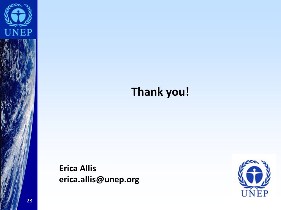 Thank you! Erica Allis 23