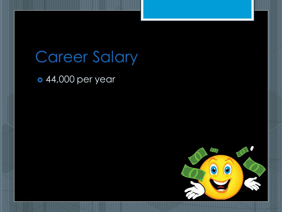 Career Salary  44,000 per year