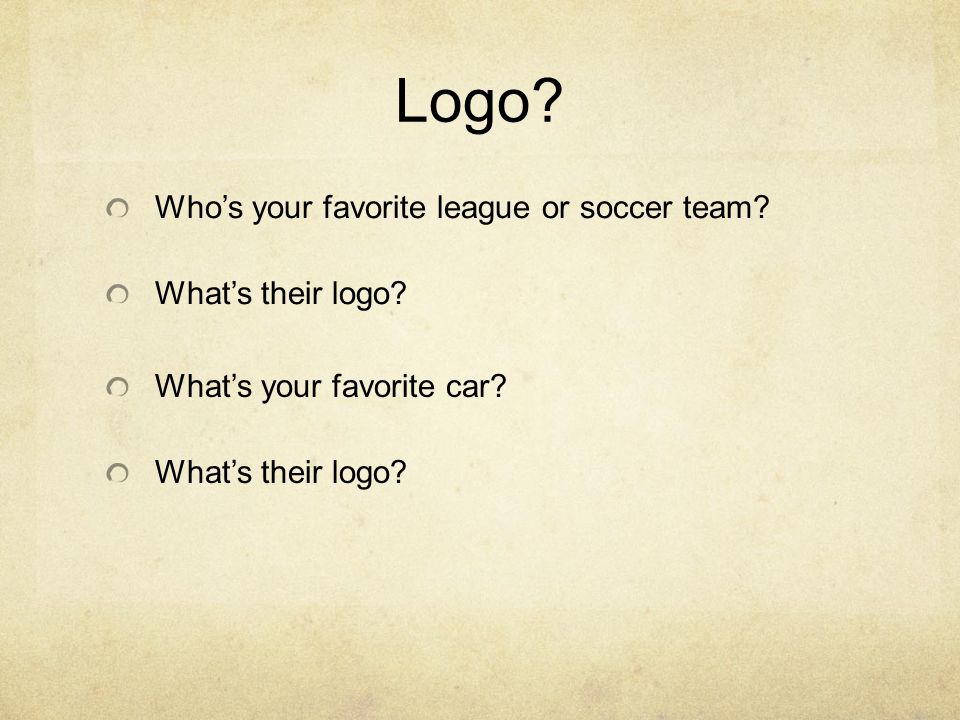 Logo. Who’s your favorite league or soccer team. What’s their logo.