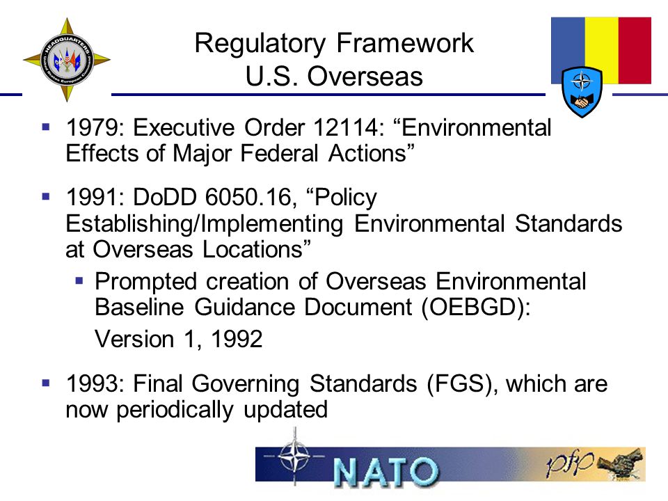Regulatory Framework U.S.