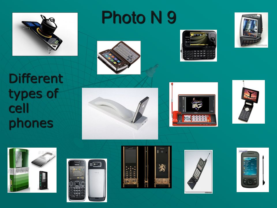 Photo N 9 Different types of cell phones