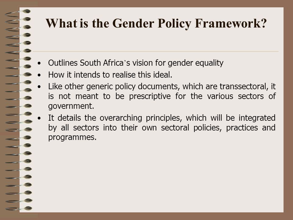What is the Gender Policy Framework.