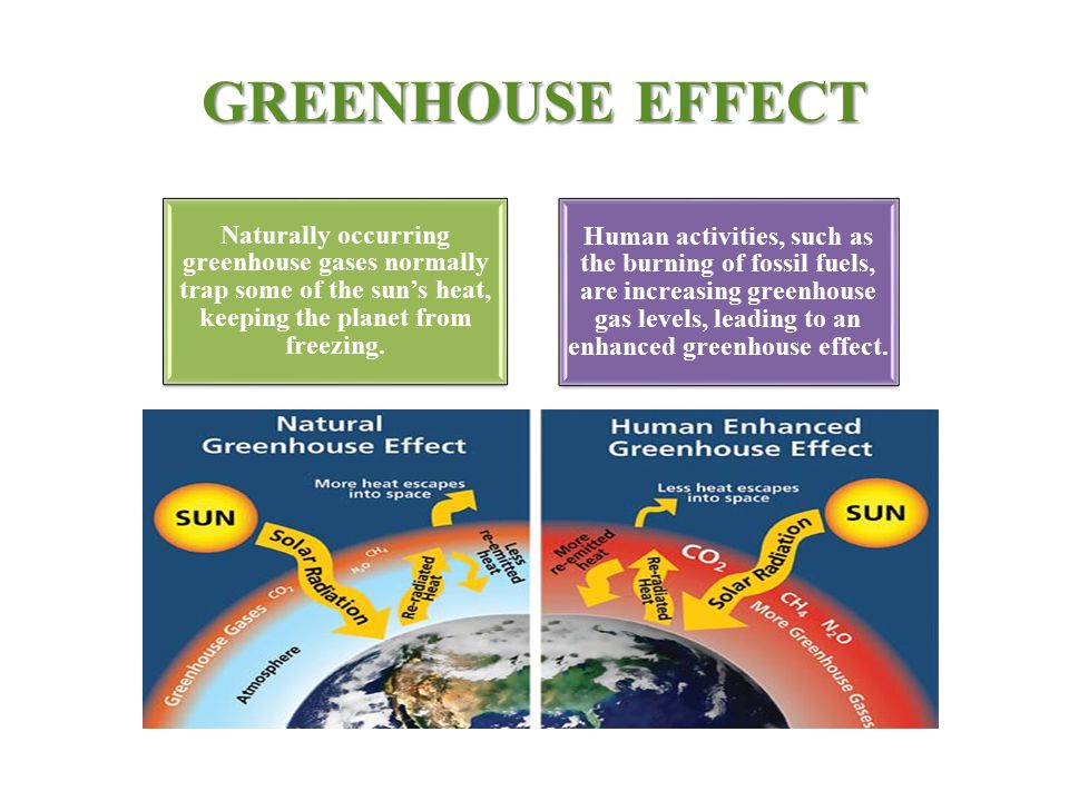 Natural effect. Greenhouse Effect.
