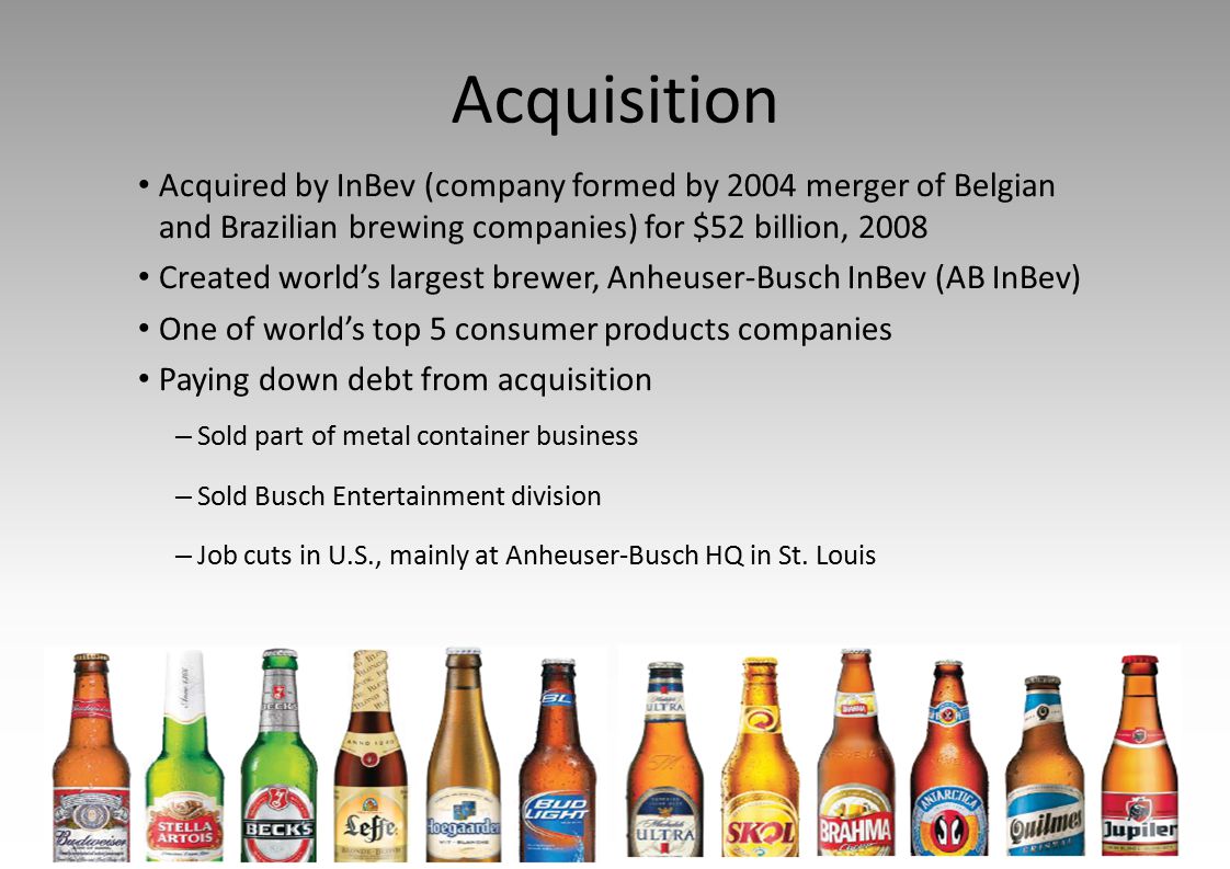 Anheuser Busch Strategy For Continued Success Prepared By Jeremy