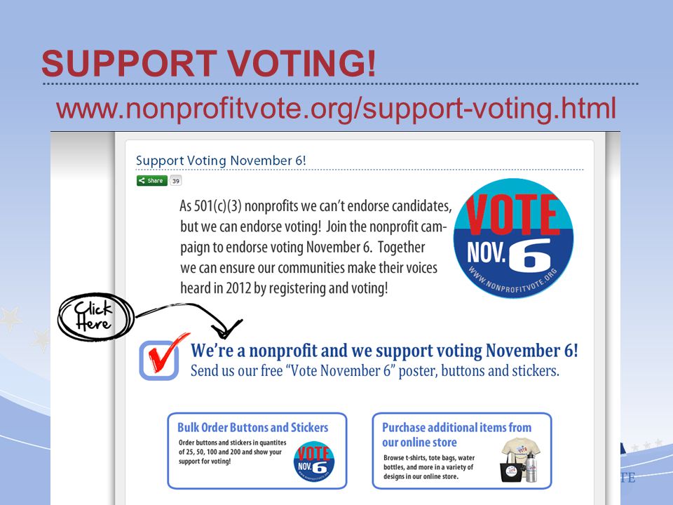 SUPPORT VOTING! Resources
