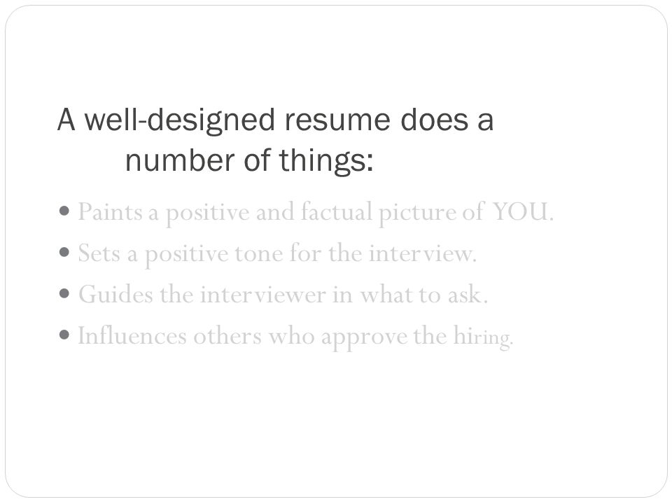 open the door to opportunity resume writing primary purpose a