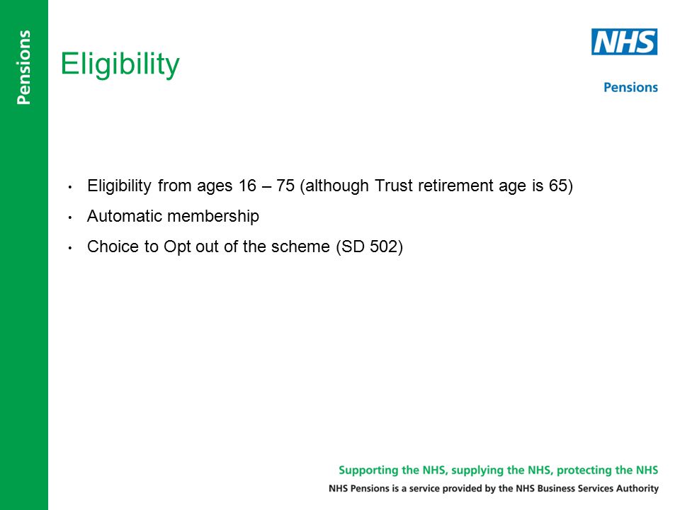 Nhs Pension Scheme A Brief Overview Of Nhs Pension Scheme Ppt Download