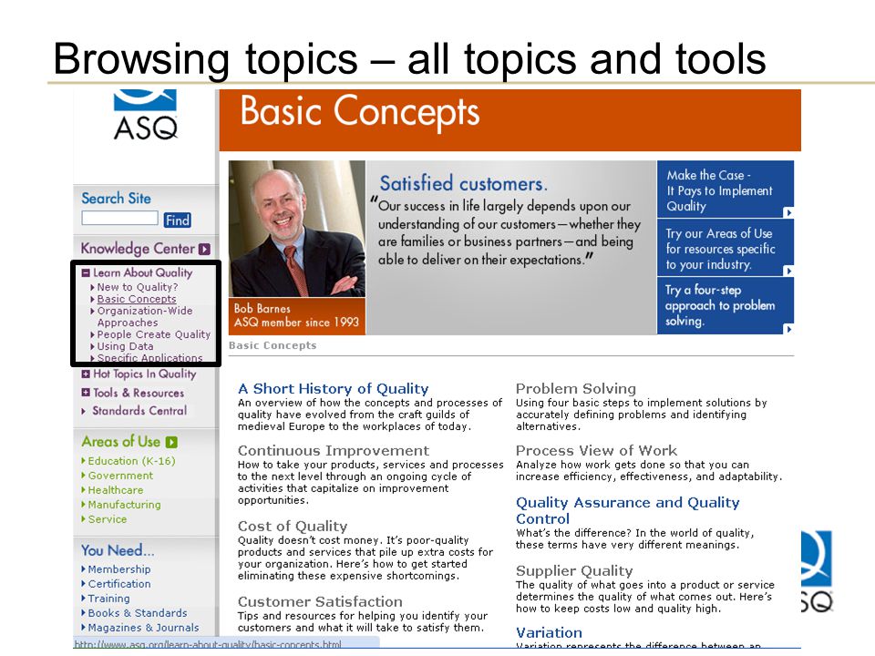 Browsing topics – all topics and tools