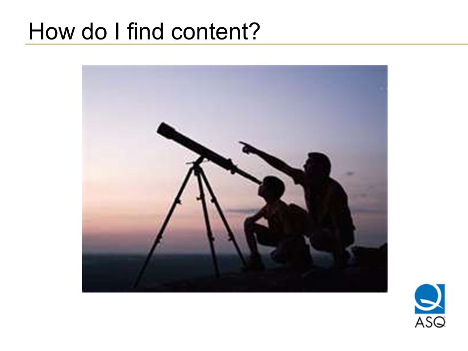 How do I find content