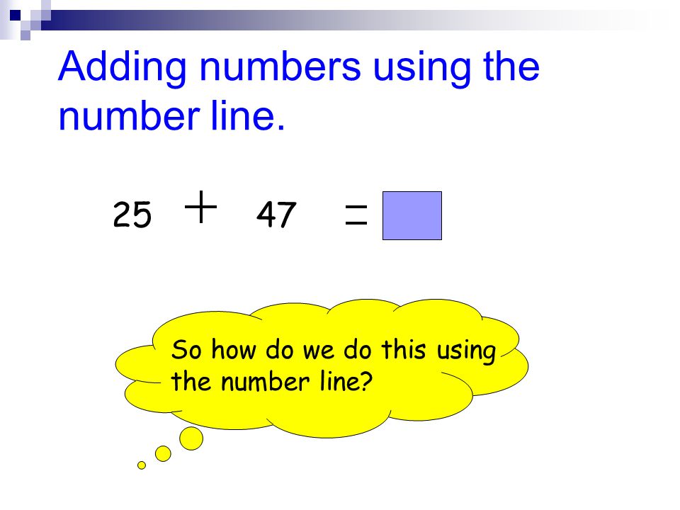 Using number lines in Addition and Subtraction