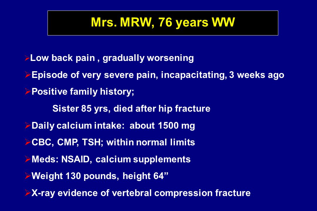 Osteoporosis Case Studies March 2012 
