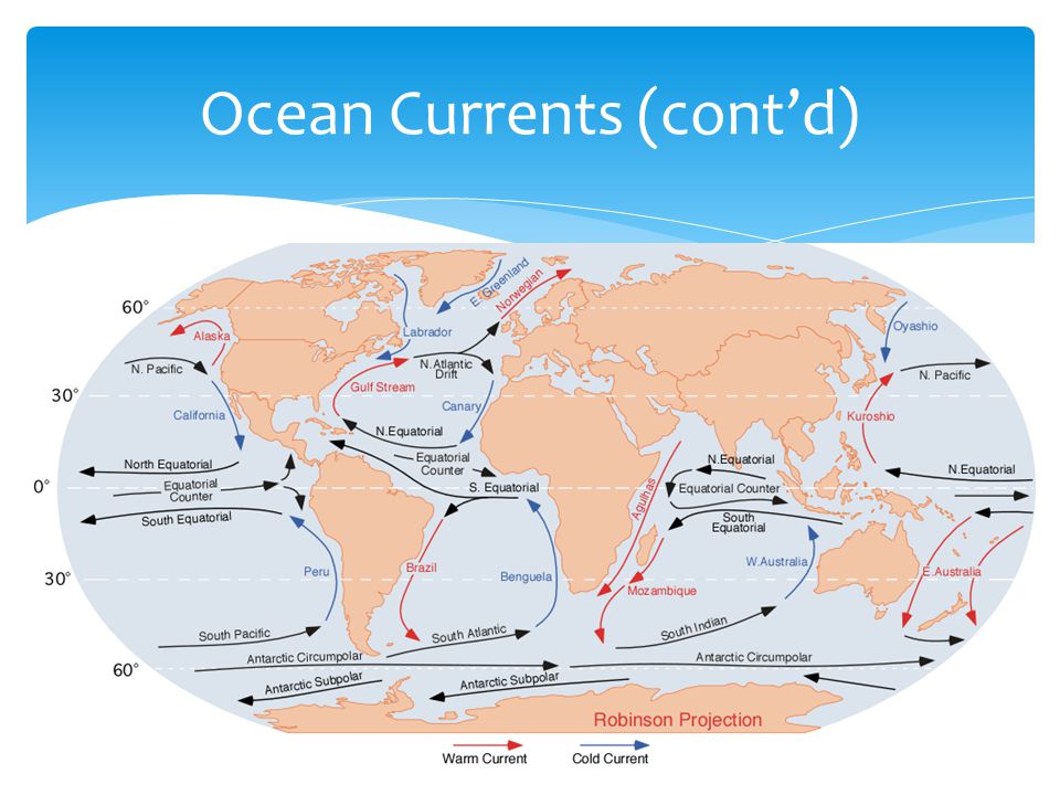 Ocean Currents (cont’d)