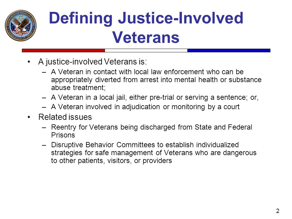 Department of Veterans Affairs Programs for Justice-Involved Veterans ...