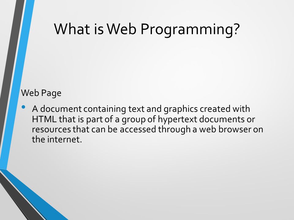 What is Web Programming.