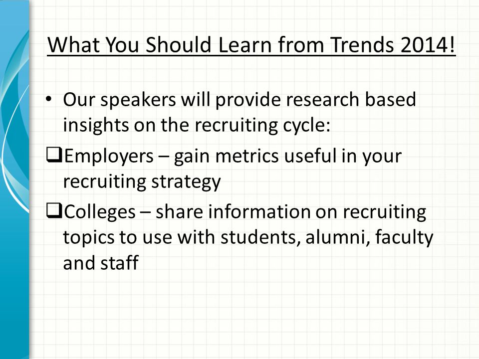 What You Should Learn from Trends 2014.