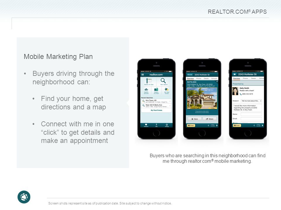 REALTOR.COM ® APPS Screen shots represent site as of publication date.