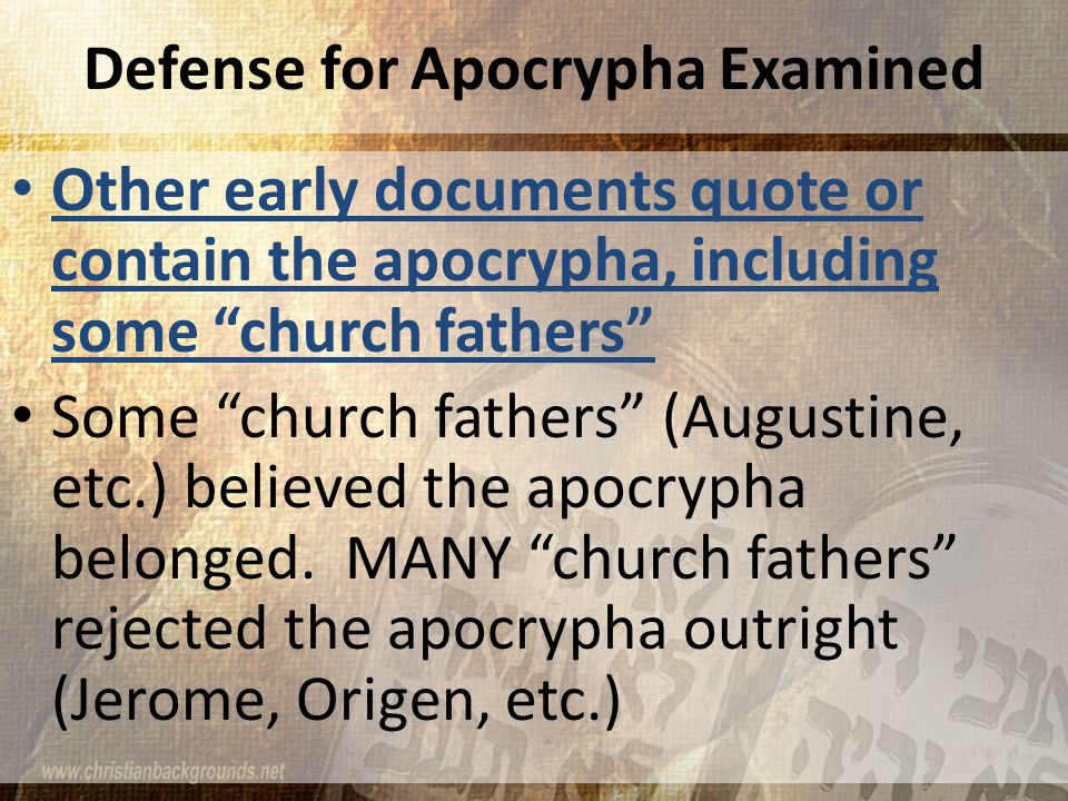 Can We Count on the Bible? (3) Is the Apocrypha to be Accepted as ...