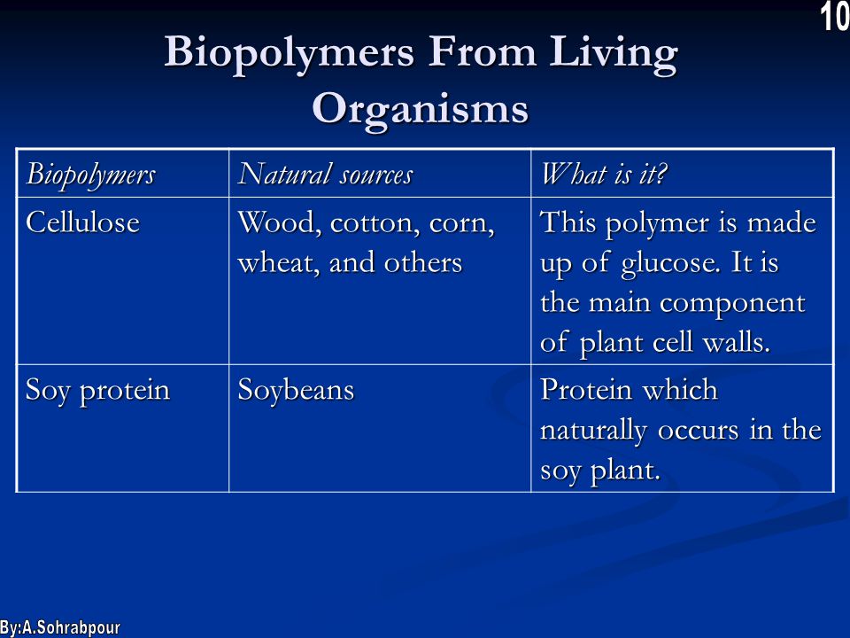 Biopolymers From Living Organisms What is it.