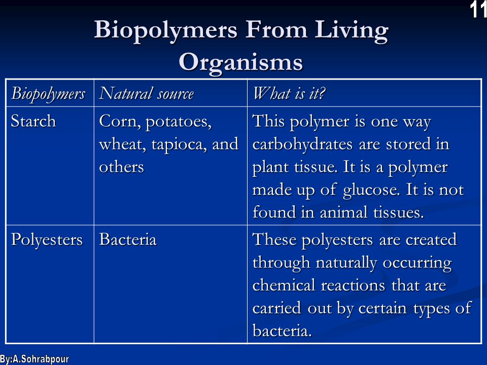 Biopolymers From Living Organisms What is it.