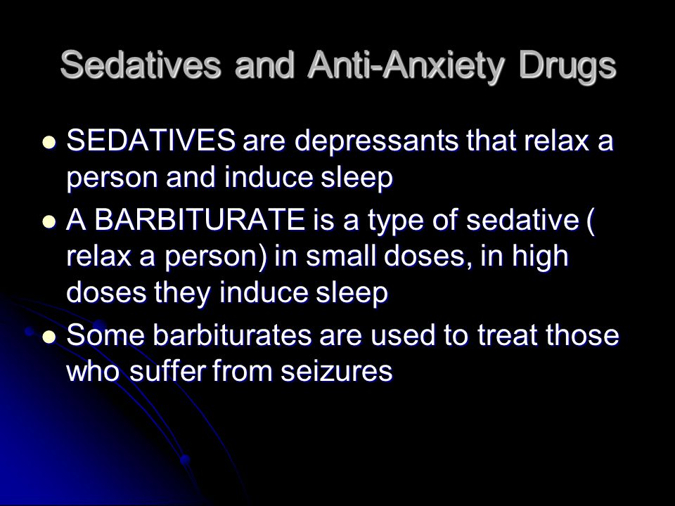 Depressants These are psychoactive drugs that slow down brain and body reactions These are psychoactive drugs that slow down brain and body reactions They slow down heart rates, breathing rates, blood pressure, relax muscles and relieve tension They slow down heart rates, breathing rates, blood pressure, relax muscles and relieve tension Sedatives, anti-anxiety and narcotics are types of depressants Sedatives, anti-anxiety and narcotics are types of depressants